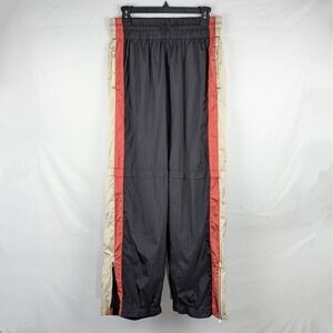 Vtg Y2K Urban Outfitters Black Track Pants Womens S Retro Zip Athleisure Street